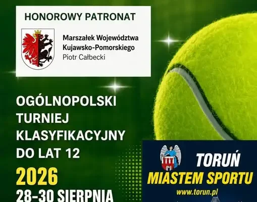 Ogólnopolski Turniej Tenisowy do lat 12 w Toruniu – emocje na kortach już w ten weekend