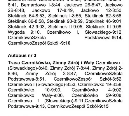 Rozpoczęcie roku szkolnego 2026/2027 w Czernikowie – harmonogram dowozów
