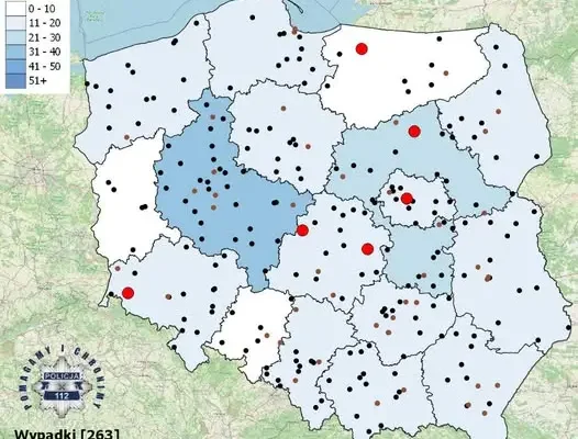 6 wypadków śmiertelnych w ciągu doby – policja apeluje o ostrożność