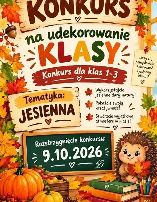 Konkurs na najpiękniejszą jesienną dekorację sali w ZS Obrowo