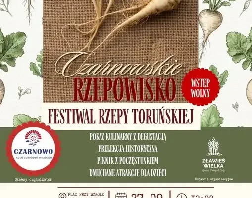 Festiwal Rzepy Toruńskiej w Czarnowie – kulinarna podróż w przeszłość już 27 września
