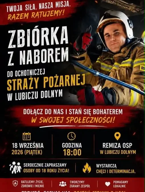OSP Lubicz szuka nowych członków – dołącz do drużyny!