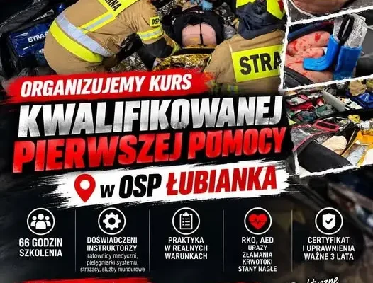 Kurs Kwalifikowanej Pierwszej Pomocy w OSP Łubianka – ruszyły zapisy