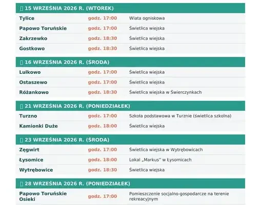 Zebrania wiejskie w Gminie Łysomice – sprawdź harmonogram i weź udział