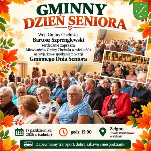 Gminny Dzień Seniora w Zelgnie – zaproszenie dla mieszkańców 60+