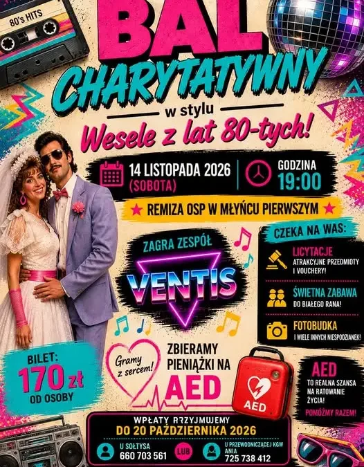 Bal charytatywny w Młyńcu Pierwszym – zmiana miejsca, nowy termin zapisów