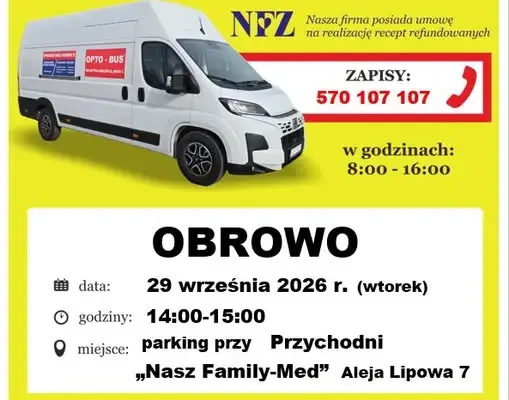 Bezpłatne badanie wzroku w Obrowie – 29 września 2026
