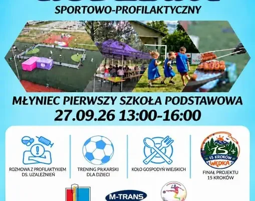 Rodzinny piknik sportowo-profilaktyczny w Młyńcu Pierwszym – finał 15-lecia WĘDKI