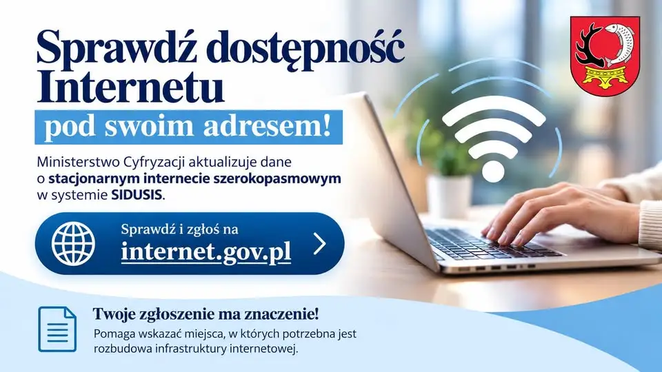 Gmina Czernikowo: sprawdź dostępność Internetu w SIDUSIS i zgłoś nieprawidłowości