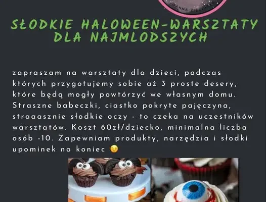 Słodkie Halloween w Młyńcu Pierwszym – warsztaty dla dzieci już 21 października