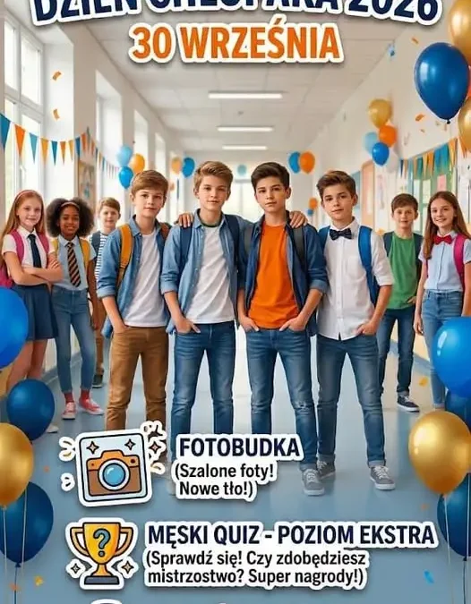 Dzień Chłopaka w Szkole Podstawowej w Obrowie – fotobudka, quiz i dzień bez pytania