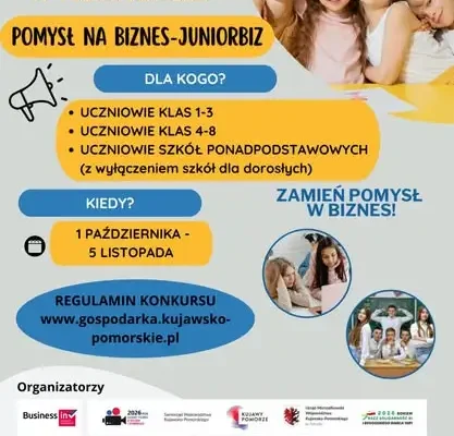 Gmina Lubicz: konkursy dla dzieci i młodzieży – nakręceni na karierę i Juniorbiz