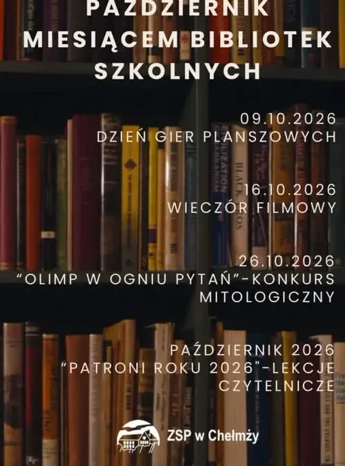 Październik w szkolnej bibliotece – miesiąc pełen wydarzeń