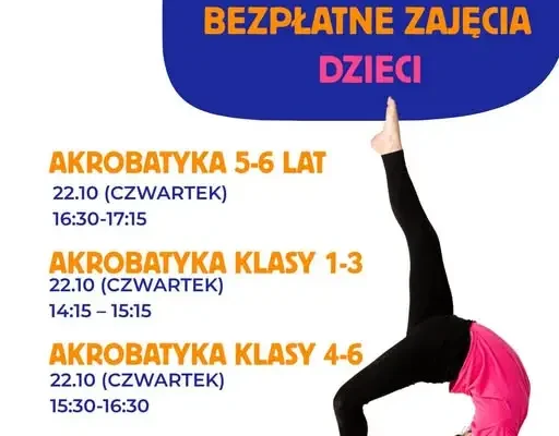 Zławieś Wielka: darmowe zajęcia akrobatyczne dla dzieci w Akademii VAMOS