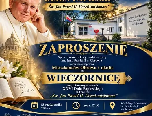 Wieczornica papieska w Obrowie – zaproszenie na wyjątkowy wieczór refleksji