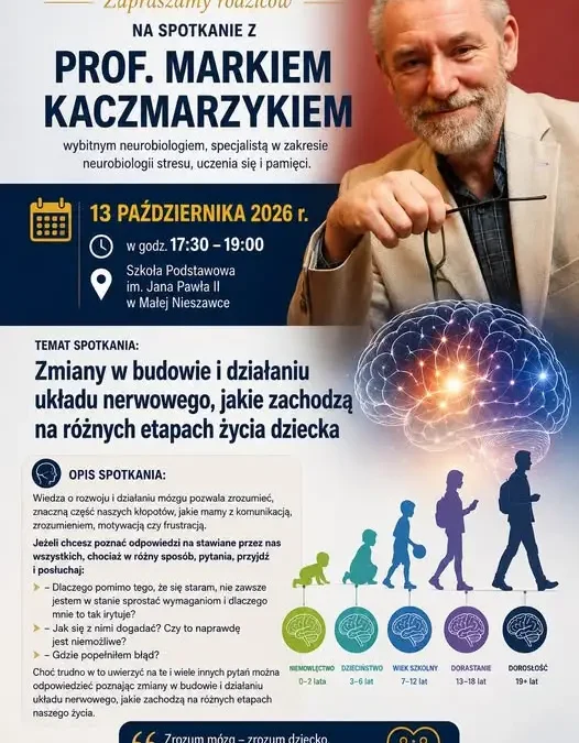 Spotkanie z neurobiologiem Markiem Kaczmarzykiem w Małej Nieszawce