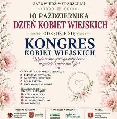 I Kongres Kobiet Wiejskich w Gminie Lubicz – już w sobotę!