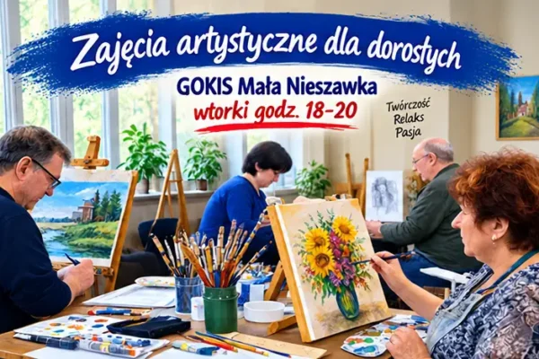 Zajęcia artystyczne dla dorosłych w każdy wtorek – rozwijaj pasję w miłej atmosferze
