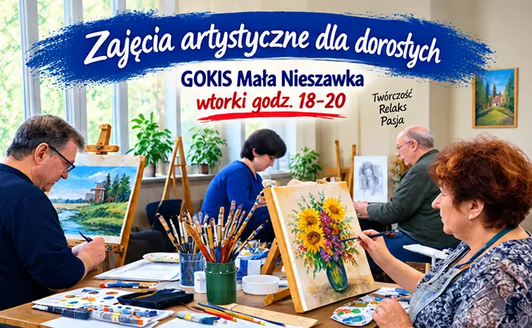 Zajęcia artystyczne dla dorosłych w każdy wtorek – rozwijaj pasję w miłej atmosferze