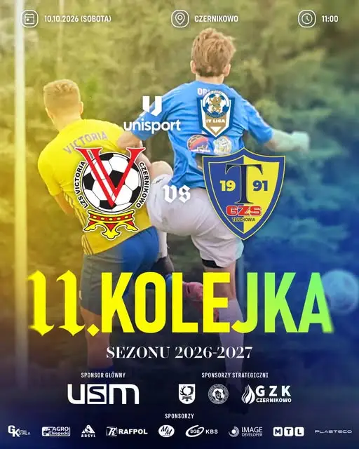 Victoria Czernikowo podejmuje Tluchowię Tłuchowo w 11. kolejce IV ligi