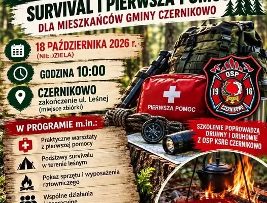 Warsztaty survivalu i pierwszej pomocy w Gminie Czernikowo – 18 października