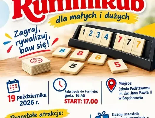 Turniej Rummikub w Gminie Łubianka – zaproszenie dla mieszkańców