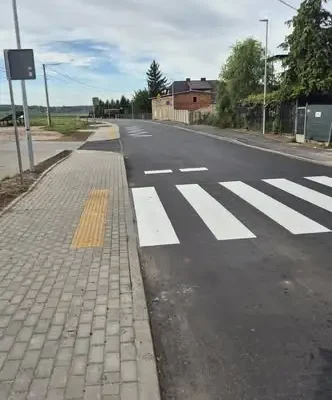 Ulica Kościelna w Papowie Toruńskim po rozbudowie – koniec prac