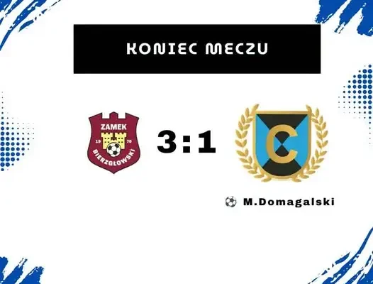 StS Zamek Bierzgłowski lepszy od Cyklonu Kończewice. KS Gminy Chełmża przegrywa 1:3