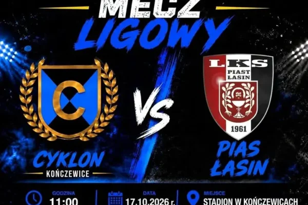 KS Gminy Chełmża Cyklon Kończewice zagra u siebie z LKS Piast Beczkopol Łasin