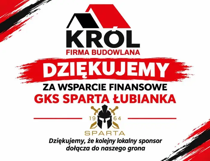 Firma budowlana Mateusza Króla sponsorem GKS Sparta Łubianka