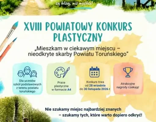 XVIII Powiatowy Konkurs Plastyczny „Mieszkam w ciekawym miejscu” – zaproszenie do udziału
