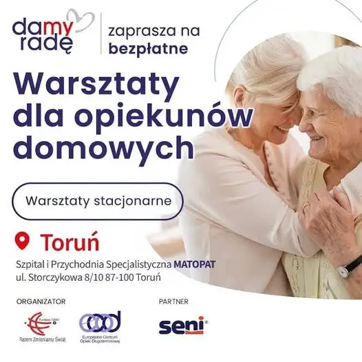 Bezpłatne warsztaty dla opiekunów domowych w Toruniu – 29 października