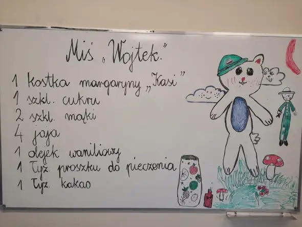 Uczniowie klasy 3b upiekli ciastka na cześć niedźwiedzia Wojtka