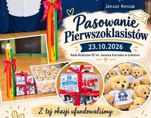 Pasowanie na ucznia w SP im. Janusza Korczaka w Łubiance