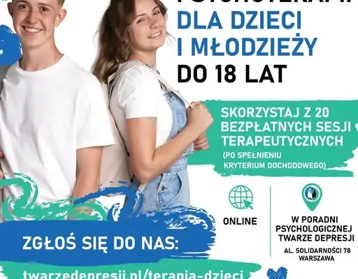Bezpłatna terapia dla dzieci i młodzieży – nowa inicjatywa szkoły i Fundacji Twarze Depresji