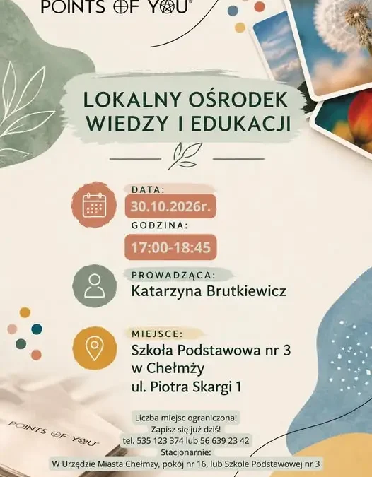 Warsztaty rozwojowe w Chełmży – odkryj nowe perspektywy z kartami Points of You