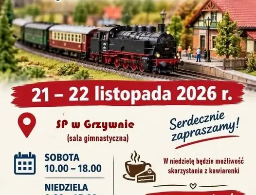 Kolej w miniaturze zawita do Grzywny – II edycja wystawy makiet