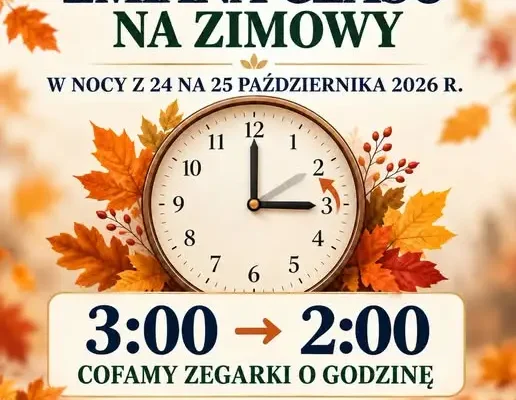 Zmiana czasu na zimowy – cofamy zegarki o godzinę