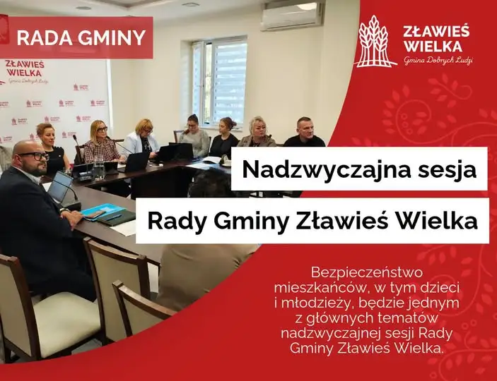 Nadzwyczajna sesja Rady Gminy Zławieś Wielka – bezpieczeństwo mieszkańców priorytetem